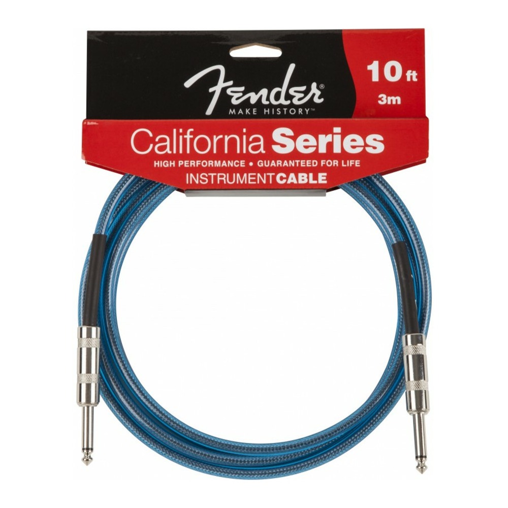 Кабель аудио 1xJack - 1xJack Fender 10 California Instrument Cable Lake Placid Blue 3.0m