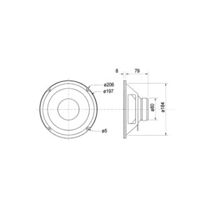 Динамик профессиональный НЧ Visaton W 200/8