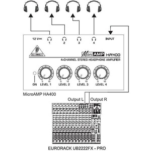 Студийный усилитель для наушников Behringer HA 400 MICROAMP