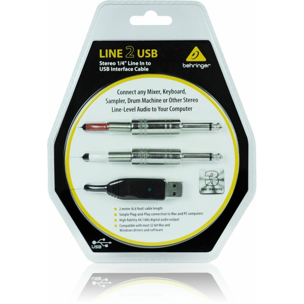 Внешняя звуковая карта с USB Behringer LINE 2 USB