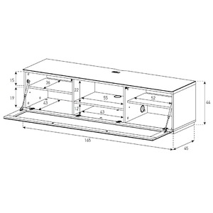 Тумба для ТВ Sonorous ST 160F WHT MOL BS