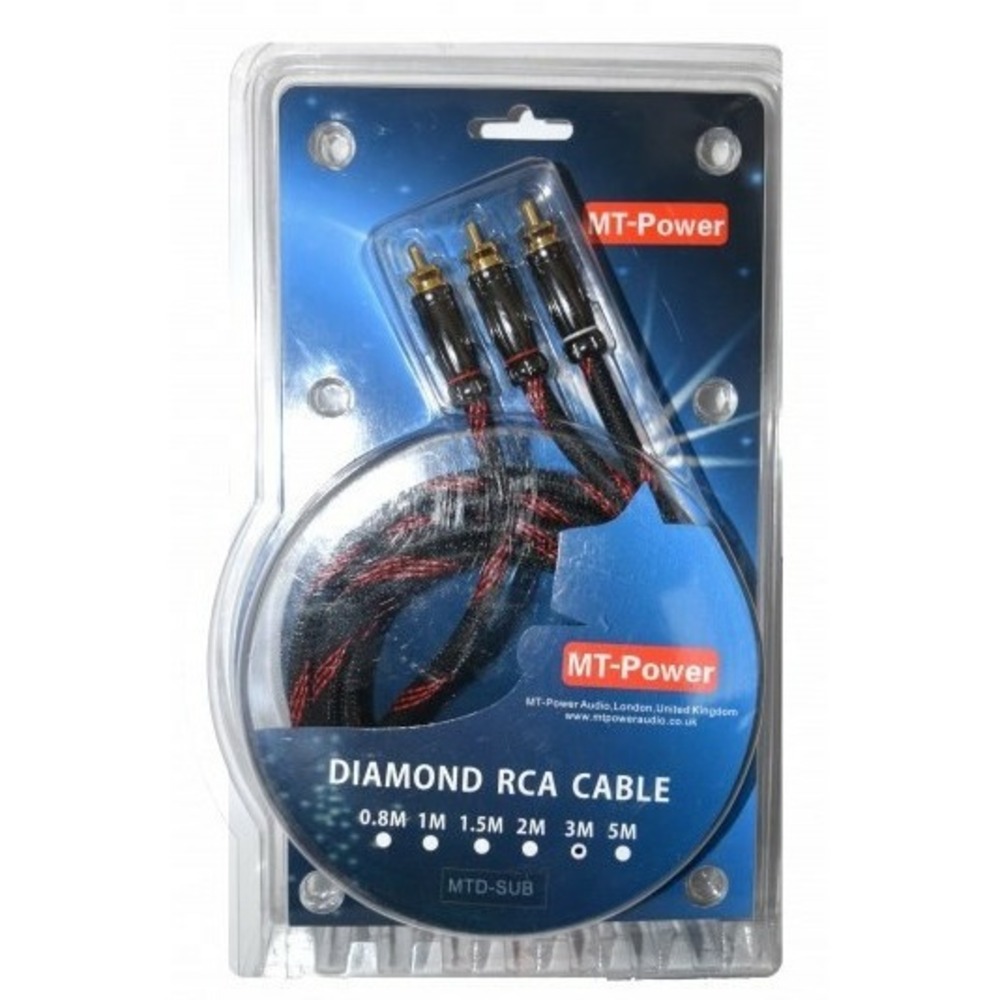 Кабель сабвуферный 1xRCA - 2xRCA MT Power 89508106 Diamond Subwoofer 8.0m