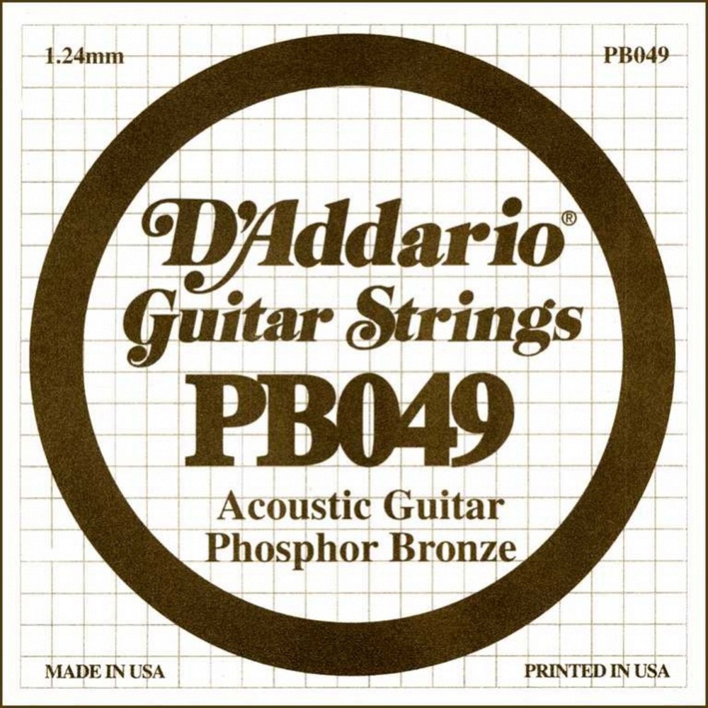 Cтруна для акустической гитары DAddario PB049 Phosphor Bronze