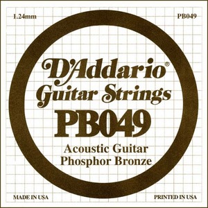 Cтруна для акустической гитары DAddario PB049 Phosphor Bronze