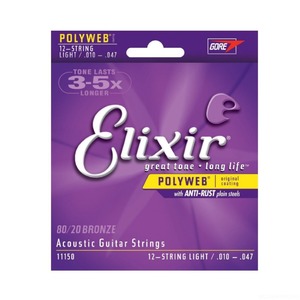 Струны для 12-струнной акустической гитары Elixir 11150 POLYWEB