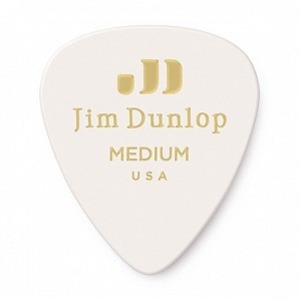 Медиатор DUNLOP 4830-01 Genuine Celluloid White Classics