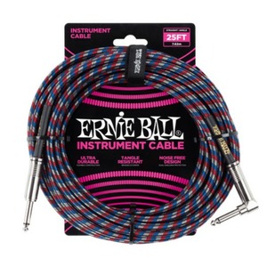 Кабель инструментальный угловой Ernie Ball 6063 7.62m