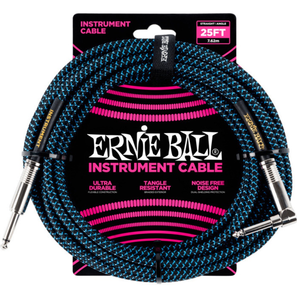 Кабель инструментальный угловой Ernie Ball 6060 7.62m