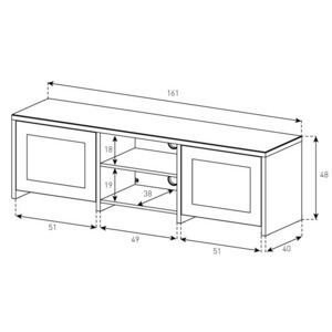 Тумба для ТВ Sonorous LB 1620 WHT