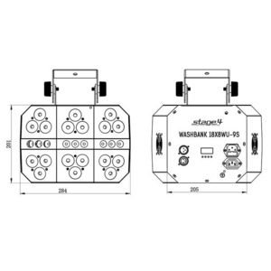 LED светоэффект Stage4 WASHBANK 18x8WU-9S