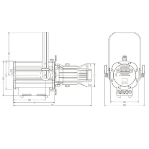 Прожектор театральный линзовый Showlight SL-400FPF-RGBAL - RGBAL