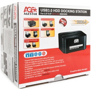 USB 3.0 Докстанция 2x2.5/3.5 AgeStar 3UBT6-6G (BLACK)