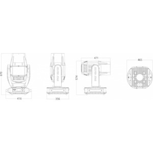 Прожектор полного движения LED Silver Star SS676SCM NEPTUNE 400 HYBRID