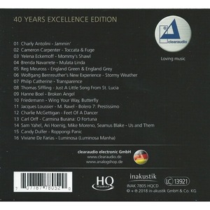 CD Диск Inakustik 0167805 Clearaudio - 40 Years Excellence Edition (HQCD)