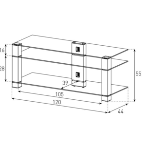 Тумба для ТВ Sonorous PL 3400 С INX