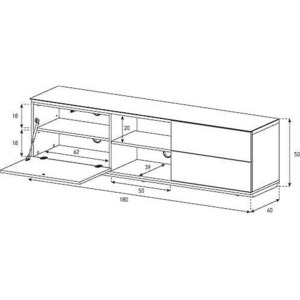 Тумба для ТВ Sonorous LB 1181 GBLK VIC