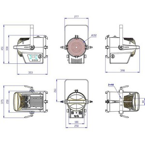 Прожектор театральный линзовый Silver Star SS826TW FREZNO 250 TW