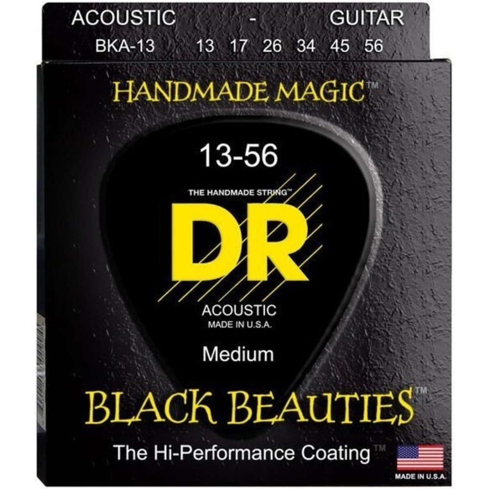 Струны для акустической гитары DR String BKA-13 BLACK BEAUTIES