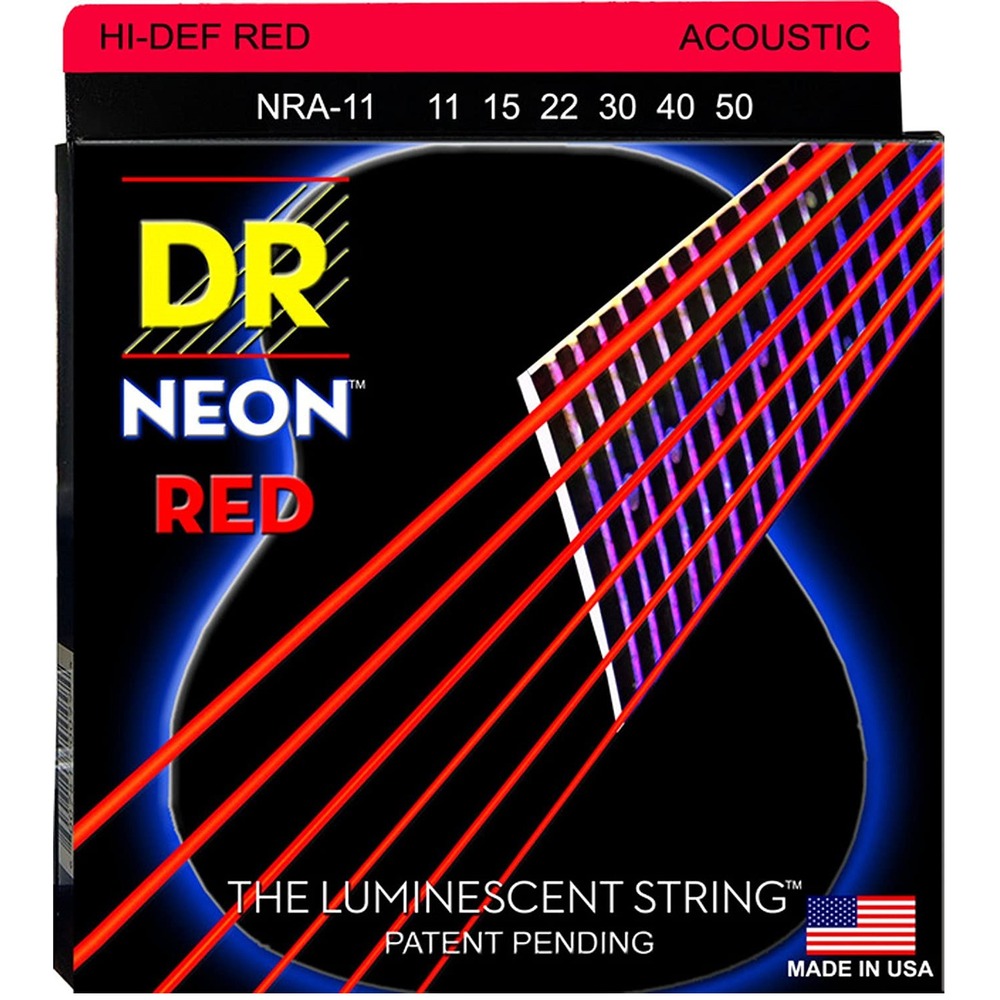 Струны для акустической гитары DR String NRA-11 HI-DEF NEON