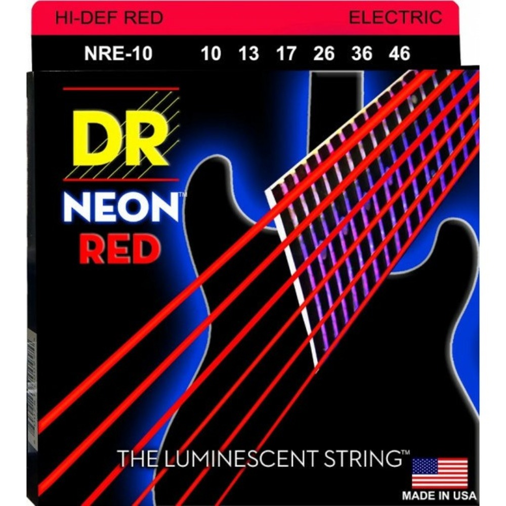 Струны для электрогитары DR String NRE-10 HI-DEF NEON