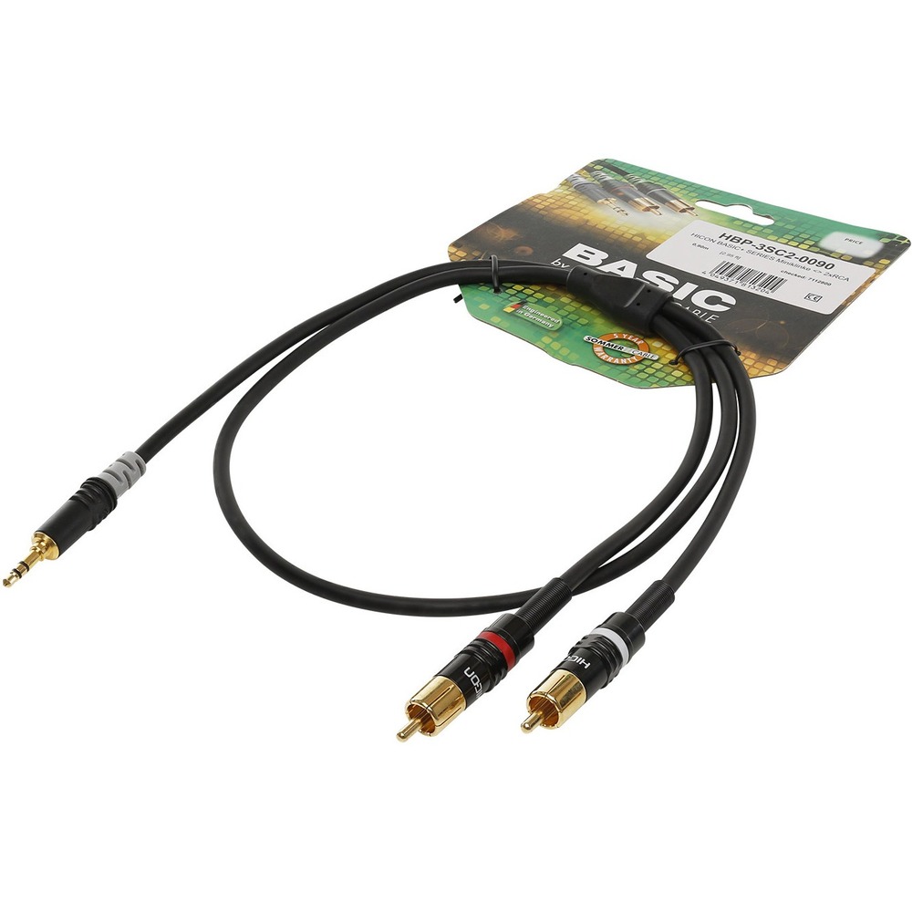 Кабель аудио 1xMini Jack - 2xRCA Sommer Cable HBP-3SC2-0030 0.3m