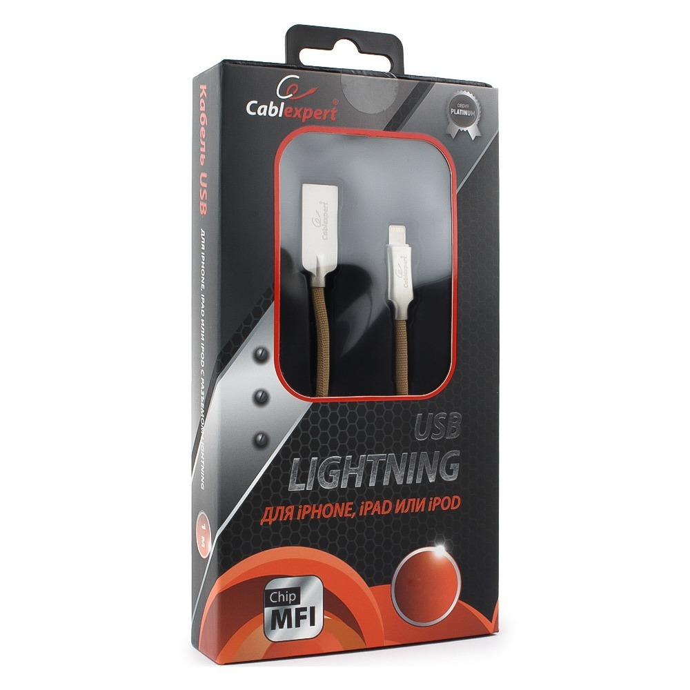 Кабель USB 2.0 Тип A - Lightning Cablexpert CC-P-APUSB02Gd-1M 1.0m