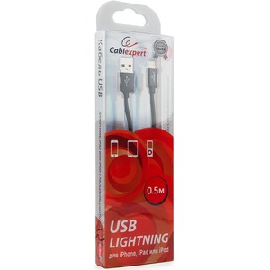 Кабель USB 2.0 Тип A - Lightning Cablexpert CC-S-APUSB01Bk-0.5M 0.5m