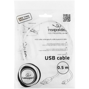 Кабель USB 2.0 Тип A - B micro Cablexpert CCP-mUSB2-AMBM-W-1M 1.0m