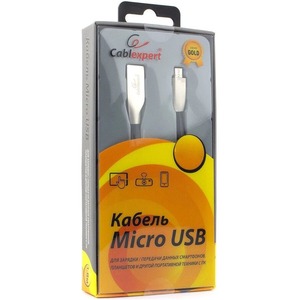 Кабель USB 2.0 Тип A - B micro Cablexpert CC-G-mUSB01Bk-1M 1.0m