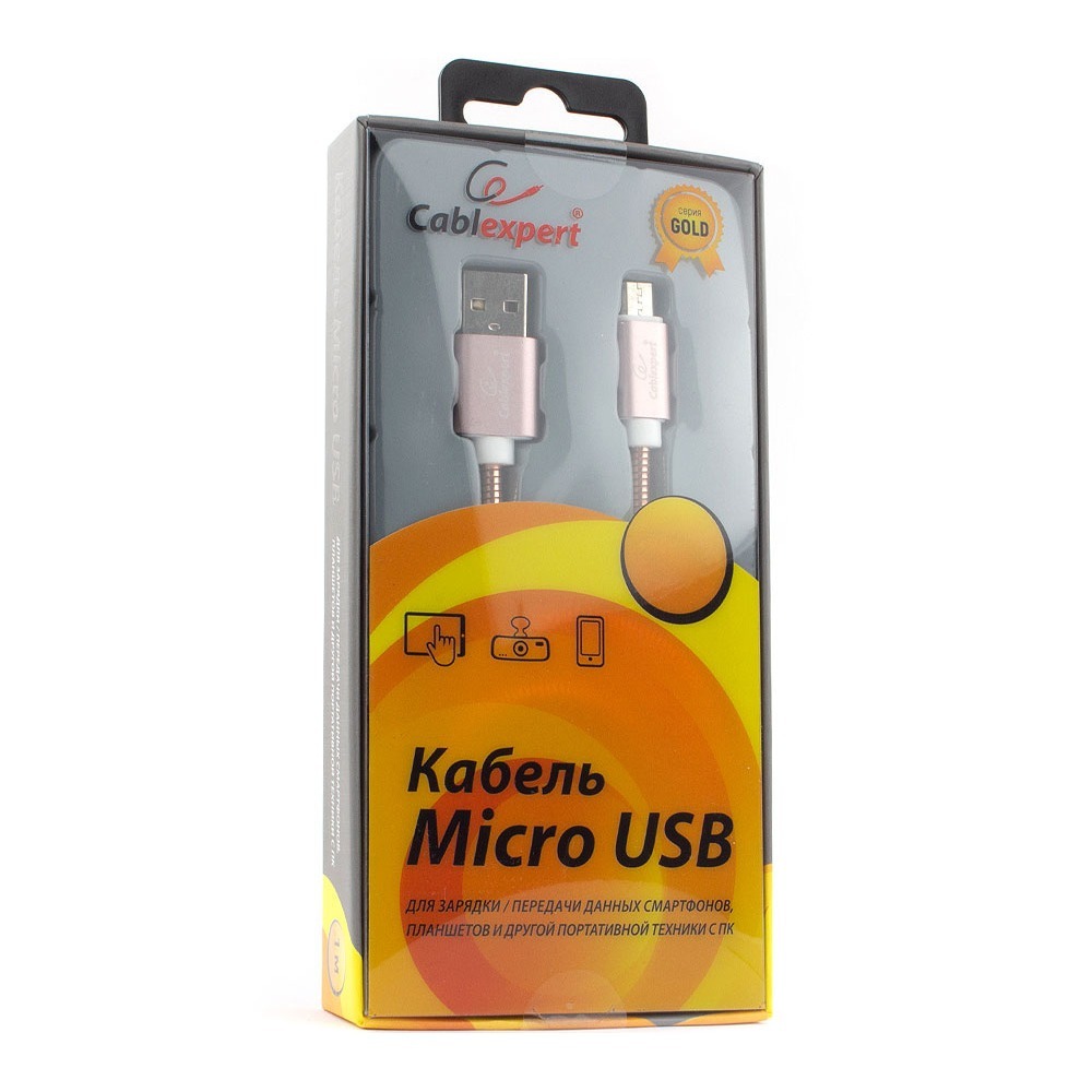 Кабель USB 2.0 Тип A - B micro Cablexpert CC-G-mUSB02Cu-1.8M 1.8m