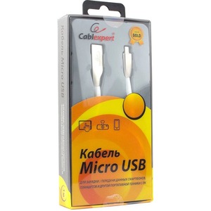 Кабель USB 2.0 Тип A - B micro Cablexpert CC-G-mUSB01W-3M 3.0m