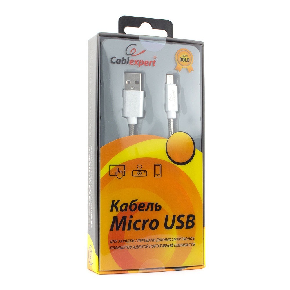 Кабель USB 2.0 Тип A - B micro Cablexpert CC-G-mUSB02S-0.5M 0.5m