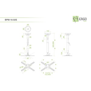 Кронштейн для проектора ErgoFount BPM-16-02S B