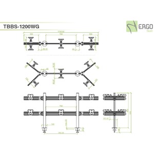 Кронштейн настольный ErgoFount TBBS-1200WG