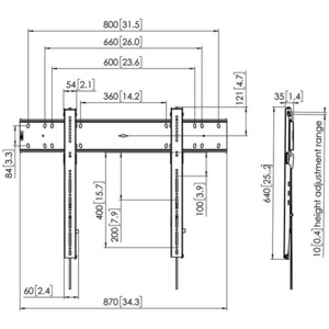 Кронштейн фиксированный Vogels PFW 6800