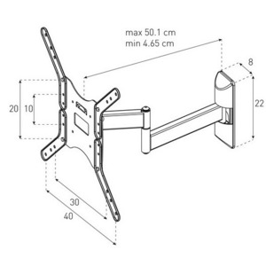 Кронштейн наклонно-поворотный Sonorous SUREFIX 521