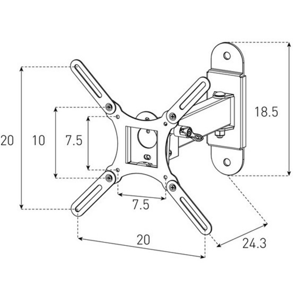 Кронштейн наклонно-поворотный Sonorous SUREFIX 512