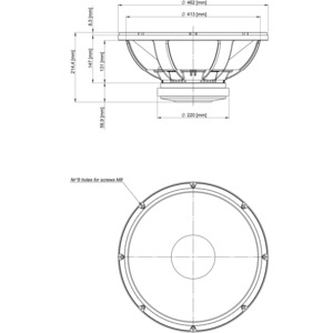 Динамик профессиональный НЧ Eighteen Sound 18LW2400/4