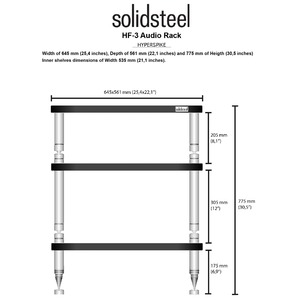 Hi-Fi стойка Solidsteel HF-3 Elite Macassar