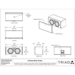 Центральный канал TRIAD InRoom Silver Center veneer finish