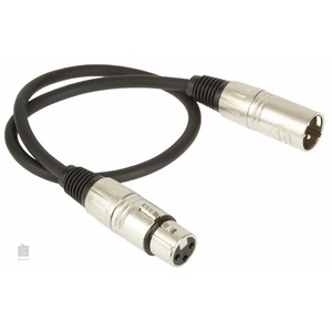 Кабель аудио 1xXLR - 1xXLR GS-PRO XLR3F-XLR3M black 1.5m