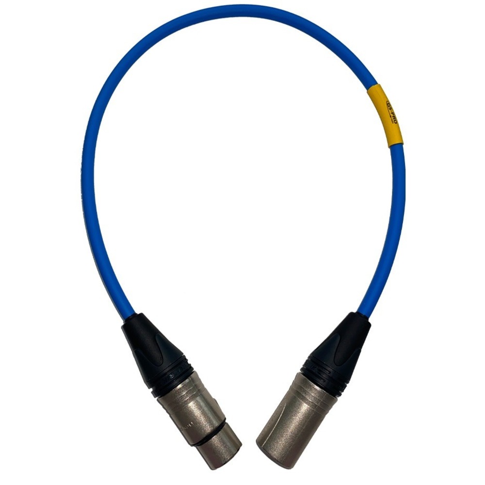 Кабель аудио 1xXLR - 1xXLR GS-PRO XLR3F-XLR3M blue 0.5m