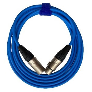 Кабель аудио 1xXLR - 1xXLR GS-PRO XLR3F-XLR3M blue 2.0m