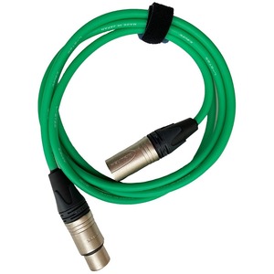 Кабель аудио 1xXLR - 1xXLR GS-PRO XLR3F-XLR3M green 3.0m