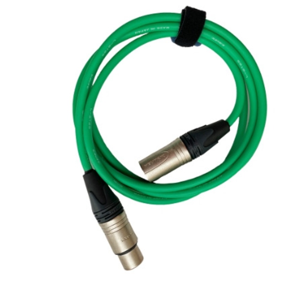 Кабель аудио 1xXLR - 1xXLR GS-PRO XLR3F-XLR3M green 5.0m