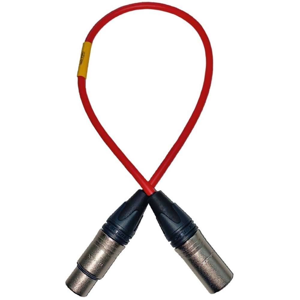 Кабель аудио 1xXLR - 1xXLR GS-PRO XLR3F-XLR3M red 0.5m