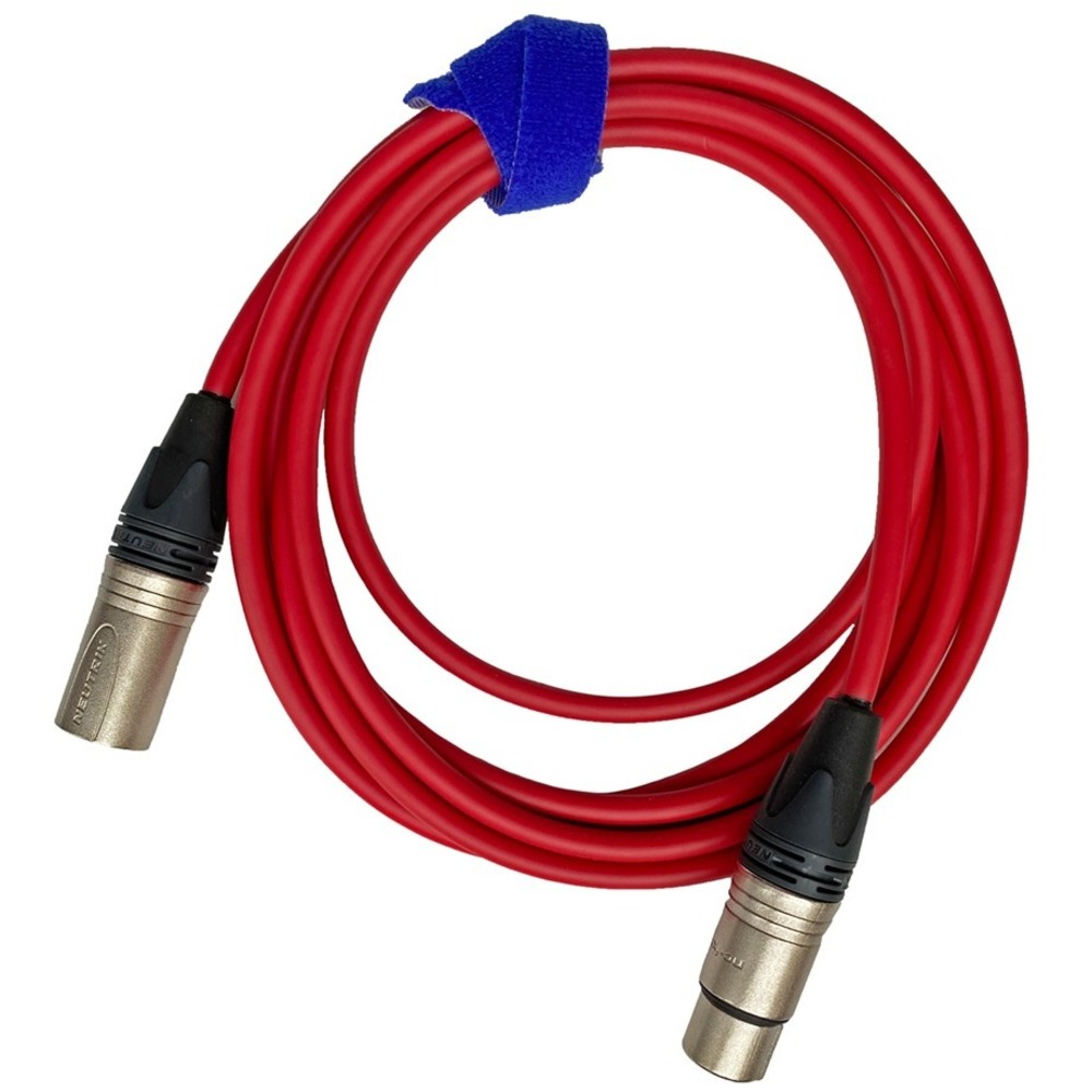 Кабель аудио 1xXLR - 1xXLR GS-PRO XLR3F-XLR3M red 2.0m