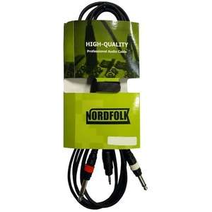 Кабель аудио 1xMini Jack - 2xJack NORDFOLK YC001 3M