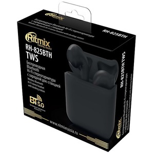 Наушники внутриканальные беспроводные Ritmix RH-825BTH TWS black