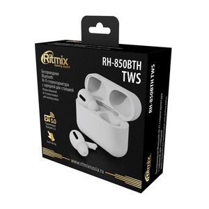 Наушники внутриканальные беспроводные Ritmix RH-850BTH TWS white